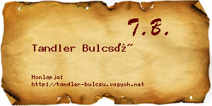 Tandler Bulcsú névjegykártya